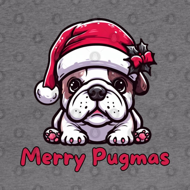 Merry Pugmas Funny Christmas Pug Dog Pet Puppy Xmas Secret  Santa by Japanese Fever